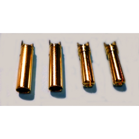 CONNETTORI DORATI 5 COPPIE 4 MM