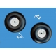 COPPIA RUOTE AEREO DI GOMMA CON MOZZO IN ALLUMINIO 70 MM