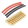 SET 10 CONNETTORI DORATI 3,5 MM MASCHI cCON GUAINE TERMORETRAIBILI